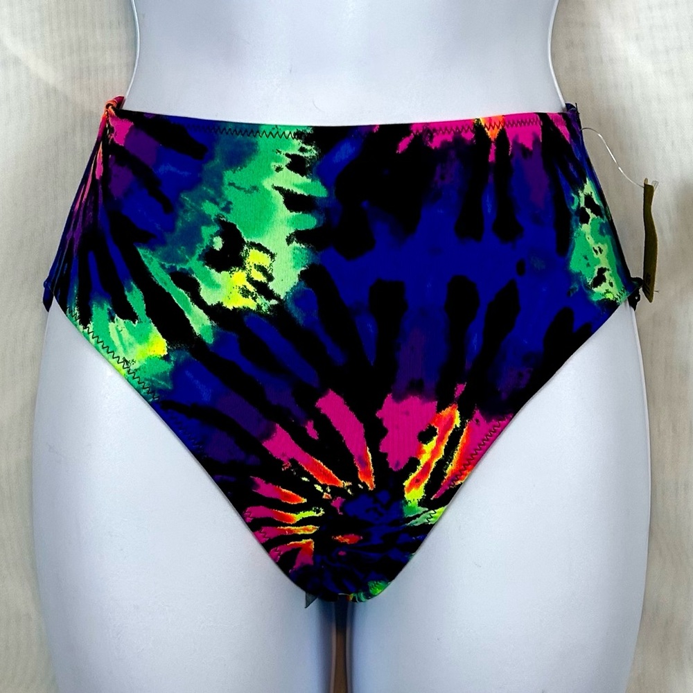NWT Victorias Secret PINK Gym to Swim Colorful  High Rise Bikini Bottoms / XS